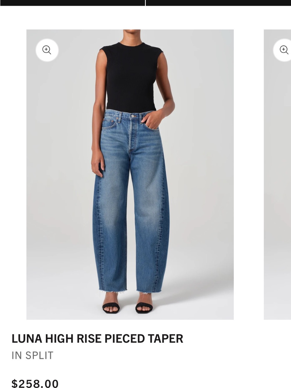 Agolde High-Rise Wide Leg Split-Panel Jeans - Blue